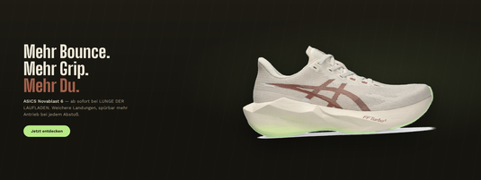 ASICS Novablast 6 - jetzt neu eingetroffen bei LUNGE DER LAUFLADEN