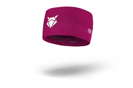 Headband Wide Magenta White