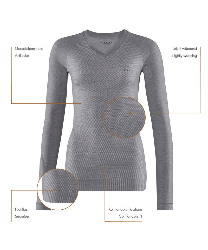 Laden Sie das Bild in Galerie -Viewer, {Damen Langarmshirt Wool-Tech Light

